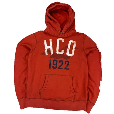 Hollister HCO 1922 Pullover Rojo Sudadera con Capucha XL Cali Gráfico Y2K Surf Foto 1 de 4