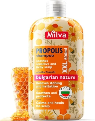 Milva Itchy Scalp Shampoo mit Propolis - 500ml | Natürlicher Anti-Schuppen & Trockensc - Bild 1 von 4