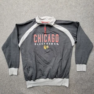 3Four Herren Sweatshirt grau Größe L Chicago Blackhawks bestickt - Bild 1 von 7