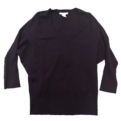 Evie Sweater Women's Top Blouse Shirt Large Deep Purple Quiet Luxury Capsule - Image 1 of 4