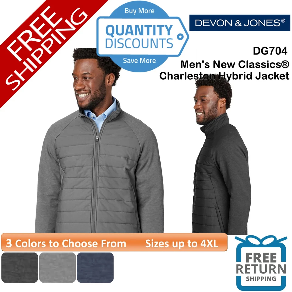 🔥 Chaqueta híbrida Devon & Jones para hombre nueva clásica Charleston hasta 4XL DG704 Foto 1 de 1