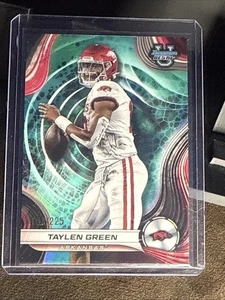 2024 Bowman Best U Taylen Green Aqua Refractor /225 Arkansas Razorbacks #83 - Picture 1 of 2