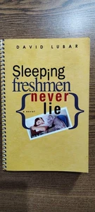 Sleeping Freshmen Never Lie a Novel by Lubar, David Pre Owned - Picture 1 of 8