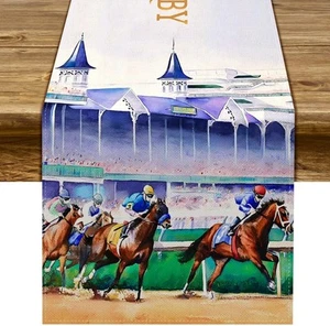 Sunwer Kentucky Derby Corredor de Mesa Churchill Downs Caballo Jockey 13 x 72 pulgadas - Imagen 1 de 5