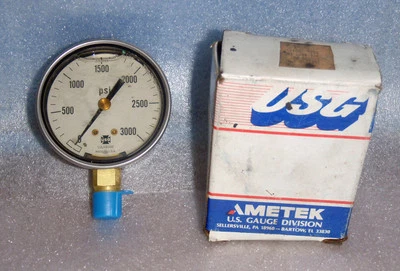 NEW IN BOX  Ametek US Gauge 153259 _ Psi Pressure Gauge 0-3000  - Image 1 of 2