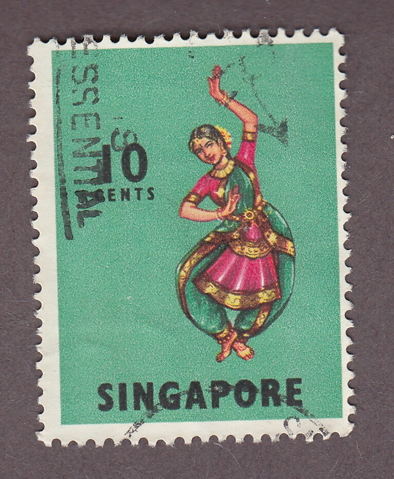 SINGAPURE Stamps 10 cents Indian Dance  R313 used  - Image 1 of 1