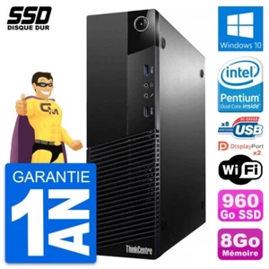 PC Lenovo ThinkCentre M83 SFF Intel G3220 RAM 8Go SSD 960Go Windows 10 Wifi - Photo 1/8