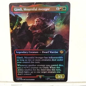 GIMLI, MOURNFUL AVENGER (FOIL) --- MTG -- TALES OF MIDDLE-EARTH ---  NM - Foto 1 di 1