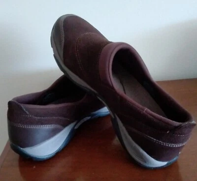 Easy Spirit Explore 24 Brown Suede/Textile Slipon Womens 9N/40 Comfort Shoes - Image 1 of 4