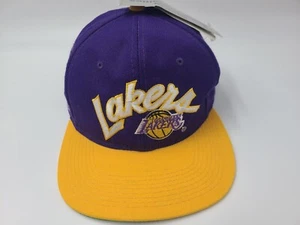 Vtg Los Angeles Lakers Sports Specialties Script Fitted (Seems 7 1/2) Hat Cap - Picture 1 of 16