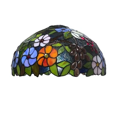 AUROH Tiffany Style 16" Shade Only Stained Glass For Table Ceiling Pendant & Floor UK