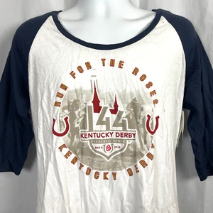 Kentucky Derby 2018 Womens Raglan T-Shirt size XL Tags Churchill Downs Official - Picture 1 of 7