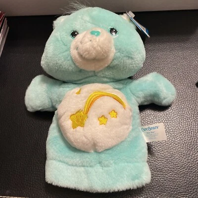 Vintage Care Bears WISH BEAR  Hand Puppet Teal 2003 - Image 1 of 4