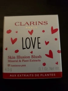Rubor CLARINS LOVE Skin Illusion 01 ROSA LUMINOSO 0,1 oz / 4,5 g nuevo en caja - Imagen 1 de 2