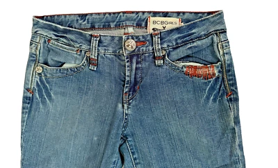 BCBGirls Mick Blue Denim Jeans Women Size 28 Stretch Cotton Flare Bootcut Jeans - Image 1 of 4