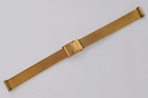 Genuine Tissot "Mesh" Bracelet Lady 11mm NOS Gold Plated - Picture 1 of 2