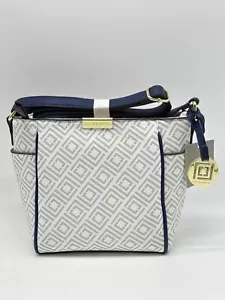 Liz Claiborne Lola Crossbody Bag White Blue NWT - Picture 1 of 5