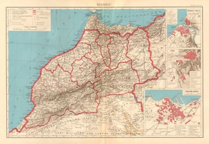 FRANZÖSISCH MAROKKO. Maroc Protectorat français. Rabat Fez Casablanca Pläne 1938 Karte - Bild 1 von 1