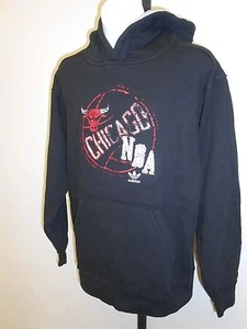 NEW-MENDED Chicago BULLS YOUTH Medium M 10-12 Adidas DISTRESSED Hoodie - Picture 1 of 7