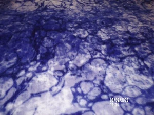 Shades of Blue Water Drop Tye Dye Fleece Fabric - 2 yds x 60" - Picture 1 of 3