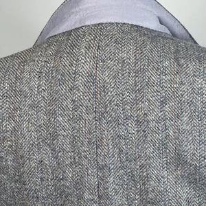 42 S De Colección Abrigo Deportivo Tweed Azul Lana Blazer Chaqueta Gamuza Codo Sr. Epstein - Imagen 1 de 12