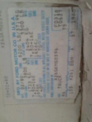 Passenger Front Door Manual 2 Mounting Points Mirror Fits 80-86 BRONCO 145644 Foto 1 de 4