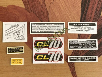 Juego de calcomanías emblema insignia para cuadro Honda CL70, depósito de combustible, protector de cadena. Foto 1 de 4