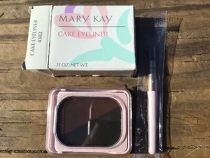 Mary Kay CAKE EYELINER BLACK/BROWN DUET .11 oz met wt BNIB w/BRUSH - Picture 1 of 2