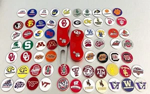 NCAA Switchblade GOLF DIVOT REPAIR TOOL RED Ballmark OKLAHOMA ST Orange State - Picture 1 of 1