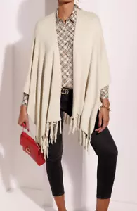 689995-1 Creation L Witt Weiden Strickponcho Poncho sand beige Größe 36 - 40 NEU - Bild 1 von 3