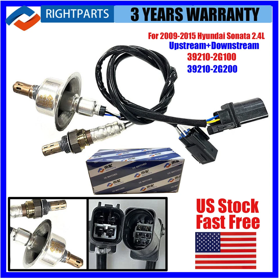 2Pcs Upstream/Downstream Oxygen O2 Sensor For 2009-2015 Hyundai Sonata 2.4L - Image 1 of 4