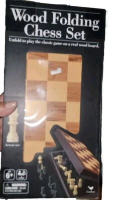 DiscountinuedCardinal Wood Folding Chess Game Set New Open Bx Perfect Road Trips - Image 1 of 4
