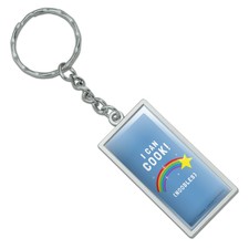I Can Cook Noodles Shooting Star Funny Humor Rectangle Metal Keychain