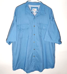 Vented Button Fishing Shirt by World Wide Sportsman | Blue Button Front Mens XL - Picture 1 of 7