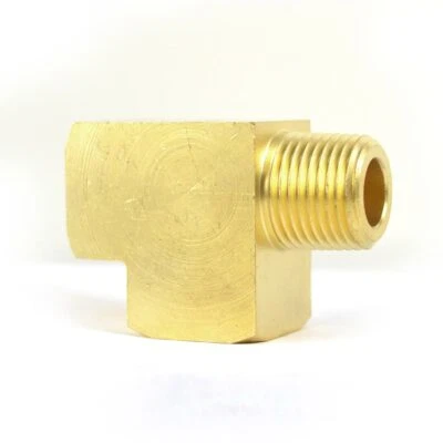 Brass Pipe Street Tee Fitting 1/8 NPT Air Water Fuel thread male female FST22RT - Image 1 of 4