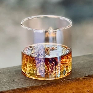 Set of 2 Small Liquor Cocktail Scotch Whiskey Glasses Cups Iridescent 5.7 fl oz - Picture 1 of 22
