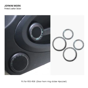 PU Speaker Cover Trim Door Horn Ring Sticker for MINI COOPER R55 R56 R57-R59 I - Picture 1 of 6