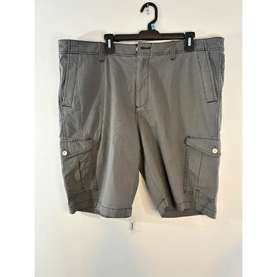 Pantalones Cortos Tommy Bahama Carga Algodón Mezcla Tencil Gris Frente Plano Informales Para Hombres Talla-42 Foto 1 de 4