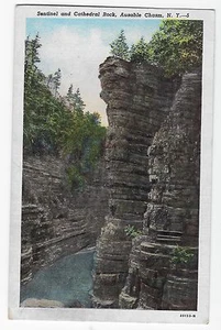 Postal de colección Ausable Chasm NY Sentinel Cathedral Rock Nueva York - Imagen 1 de 1