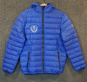 Giubbotto Uomo Blu Puffer (taglia S) National Geographic Wild Graphic HTF - Foto 1 di 5