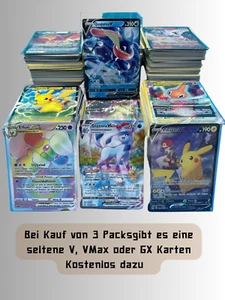 50 Original Deutsche Pokemon-Karten mit Holos , Boosterfrisch ohne doppelte - Bild 1 von 7