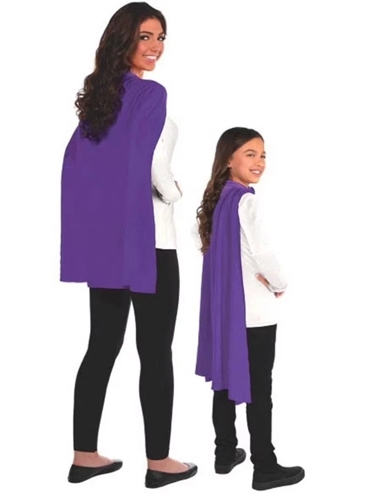 Костюм плащ - подходит для взрослых и детей один размер Хэллоуин, вечеринки, косплей фиолетовый  - Изображение 1 из 1