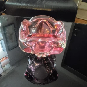 Chribska Glass Josef Hospodka Pink Vase - Picture 1 of 12