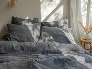 Dark Gray Cotton Comforter Cover Set | Twin, Full, Queen, King Bedding All Size - Picture 1 of 5