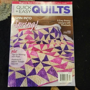 Quick And Easy Quilts Magazine Spring 2025 ~ Spin into Spring ~ 8 Breezy Designs - Picture 1 of 7