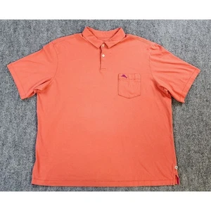 Tommy Bahama Hemd Herren XL Orange Koralle Kurzarm Polo Golf Strand Freizeit - Bild 1 von 15
