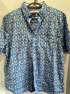 Camisa grande Johnston And Murphy de manga corta con botones para hora de cóctel para hombre - Imagen 1 de 6