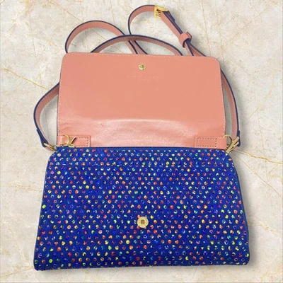 Bolso de hombro Tsumori Chisato a lunares 6,6 pulgadas azul Foto 1 de 4