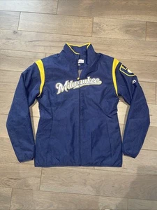 Giacca Majestic Dugout Therma Base Donna Taglia Small Milwaukee Brewers - Foto 1 di 6