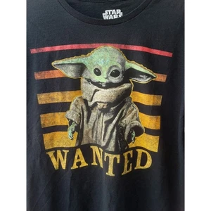 Camiseta Star Wars The Mandalorian Negra Buscada Grogu Baby Yoda Para Hombres Talla L - Imagen 1 de 6